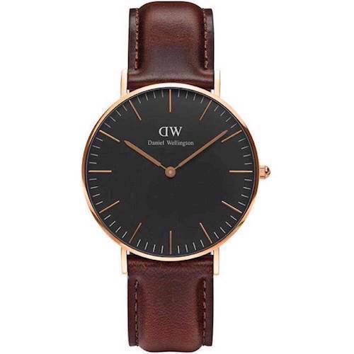 Image of Classic Black Bristol rosa forgyldt quartz Dame ur fra Daniel Wellington, DW00100137